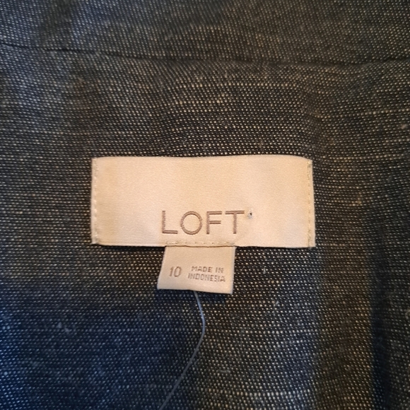 Loft women's blazer size 10 blue heather, dual front pockets, New - Picture 6 of 8